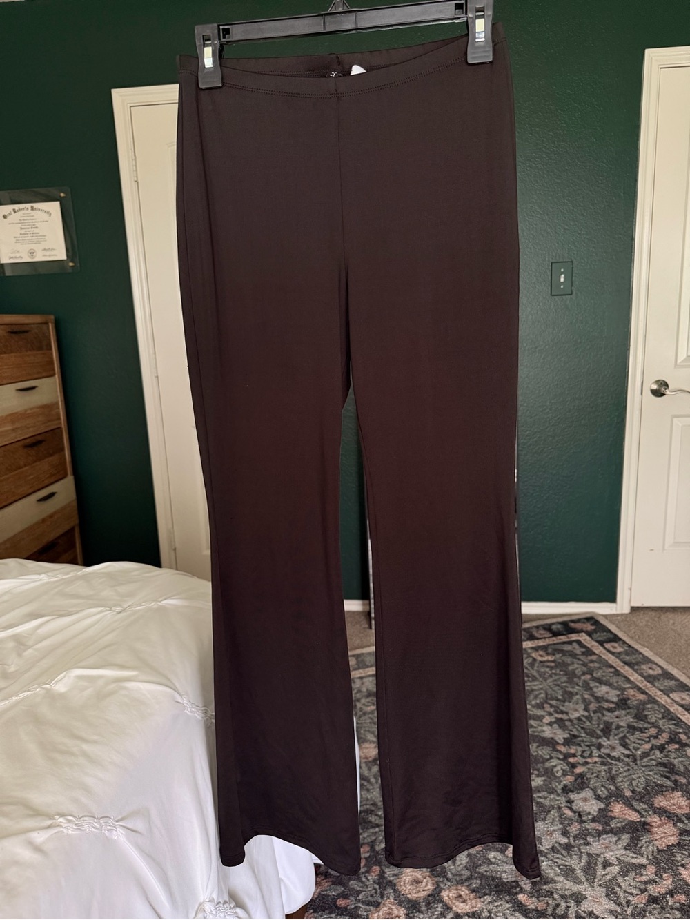 Divided Wide-Leg Pants in Black